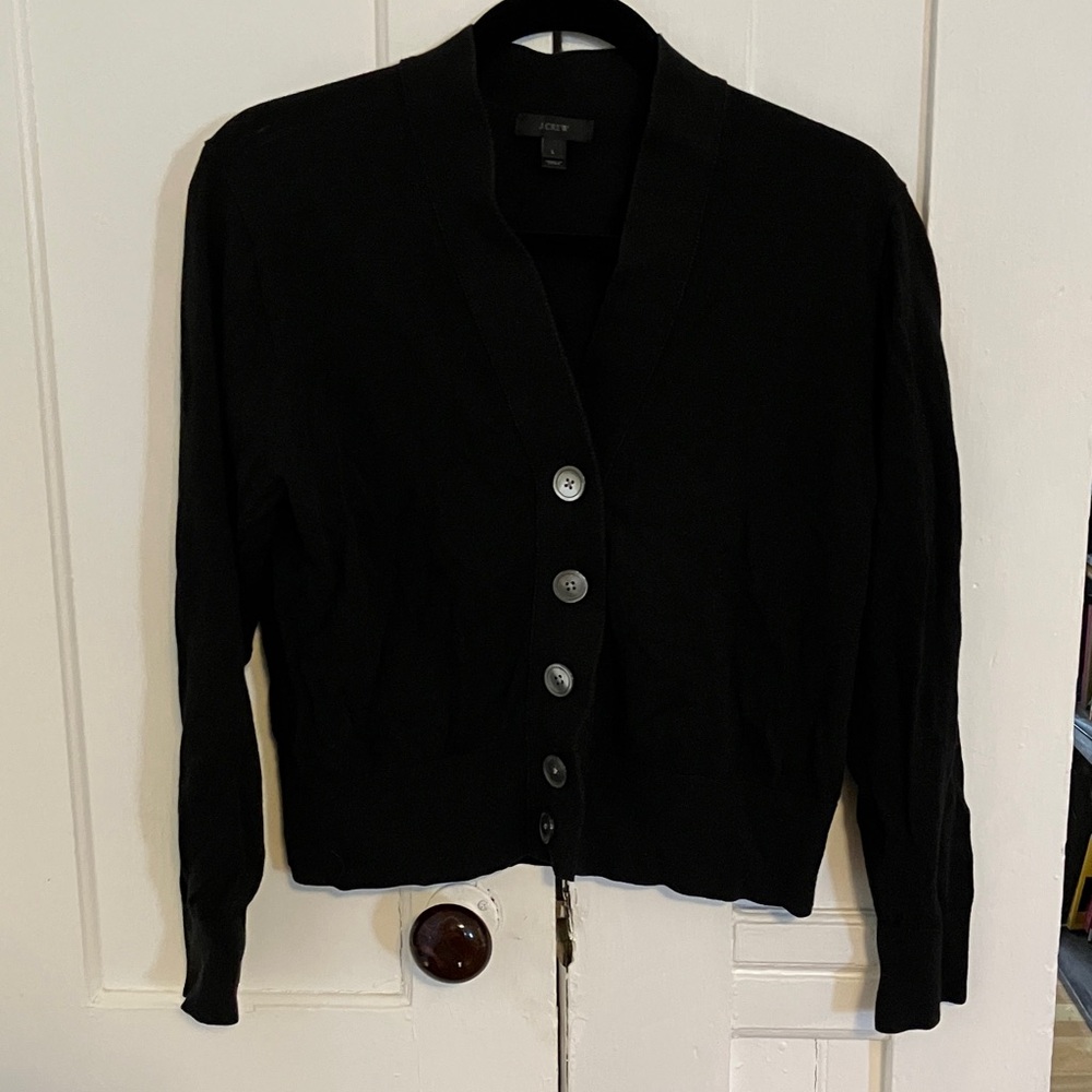 J. Crew Classic Black Cardigan